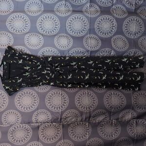 Ann Taylor Navy Blue Floral Jumpsuit